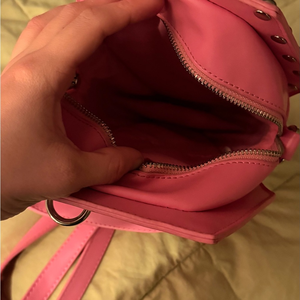 Dolls Kill Pink Coffin Crossbody Bag with Skull - Picture 3 of 9